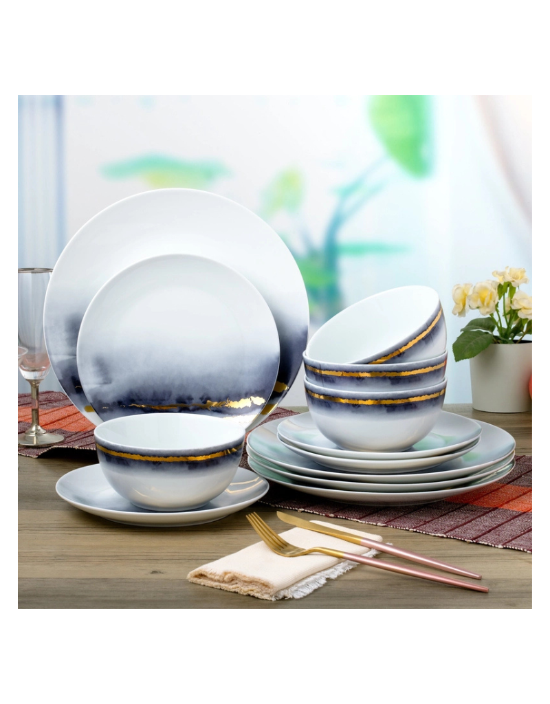 Lazuli 12pc Porcelain Dinnerware Set
