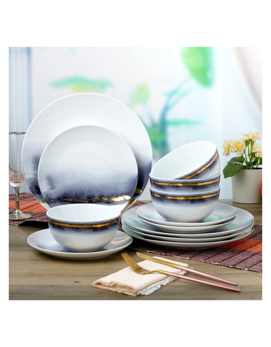 Lazuli 12pc Porcelain Dinnerware Set