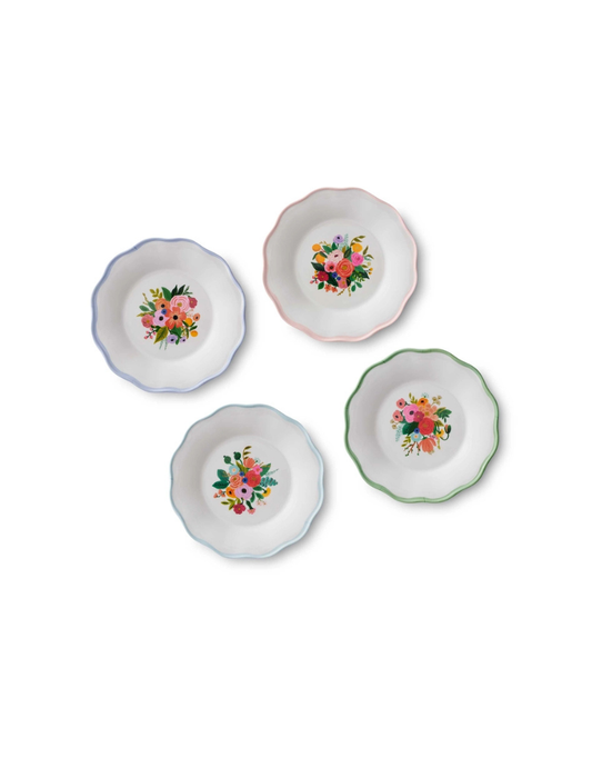 Garden Party Melamine Dessert Plates (Set of 4)