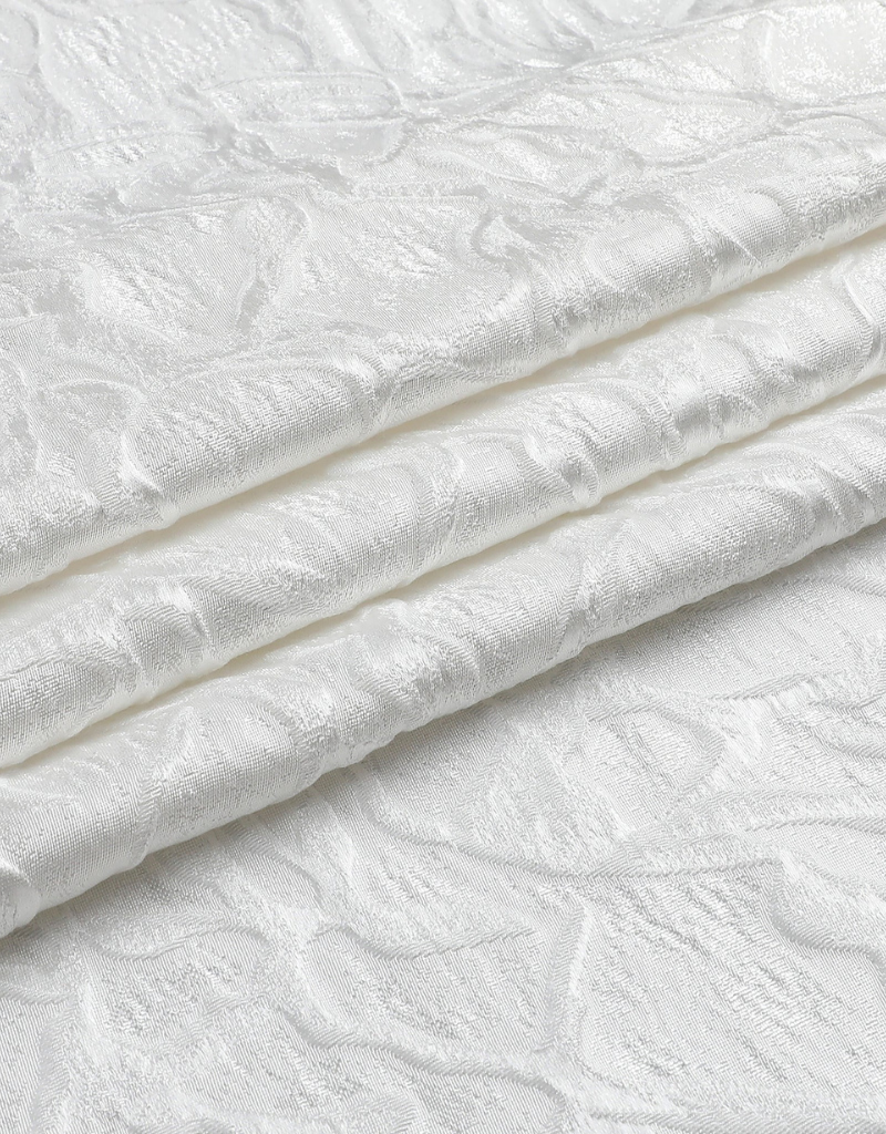 Jacquard New Heavier White Tablecloth #1378