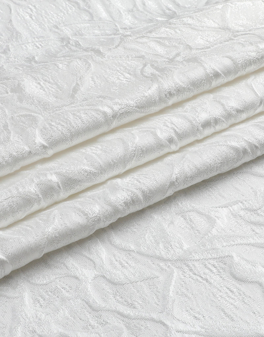 Jacquard New Heavier White Tablecloth #1378