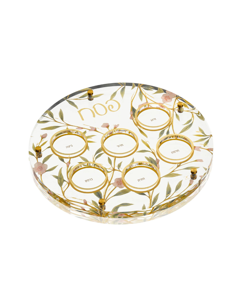 Floral Bird Seder Plate