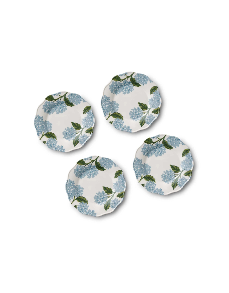 Hydrangea Melamine Dessert Plates (Set of 4)