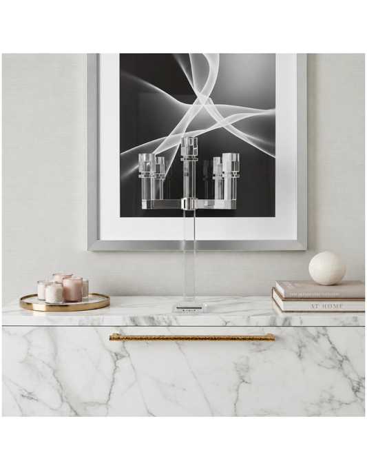 Square Shaped Crystal Candelabra