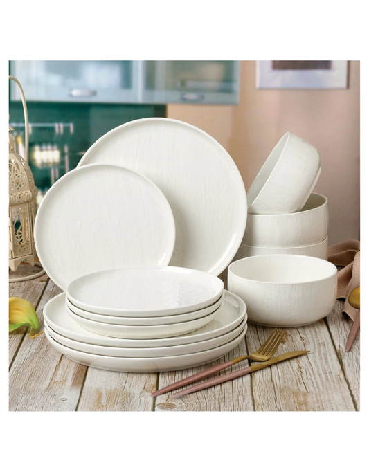 Kai 12pc Stoneware Dinnerware Set