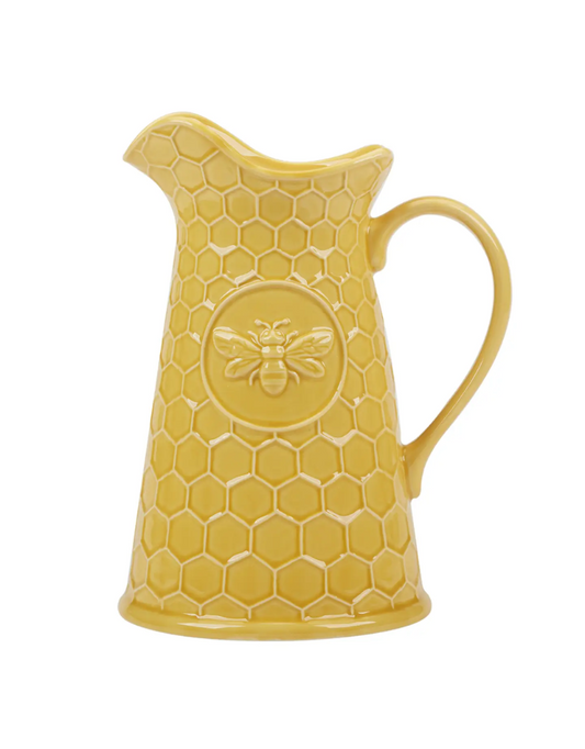 French Bees Embossed Honeycomb Pitcher