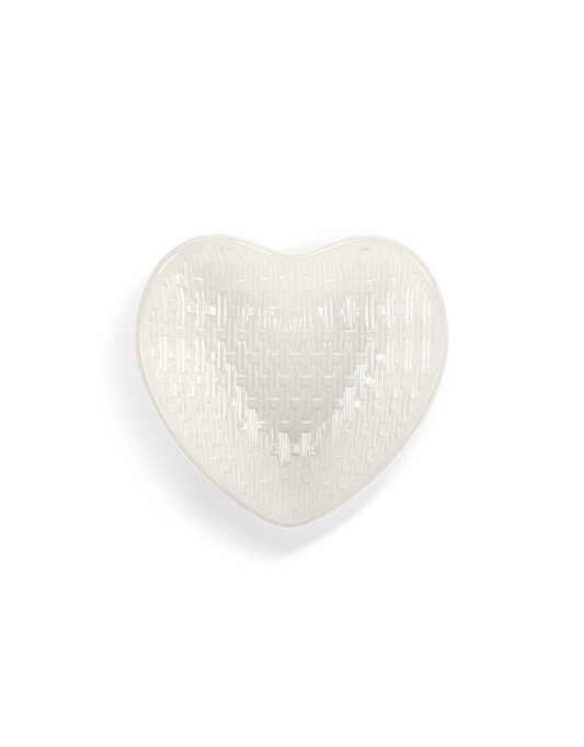 Melamine White Heart Shaped Bread Basket