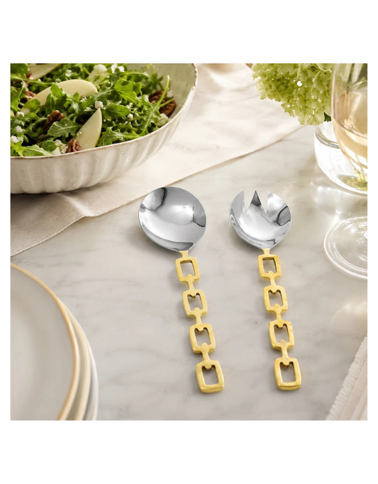 Luxe Linked Stainless Steel Salad Server
