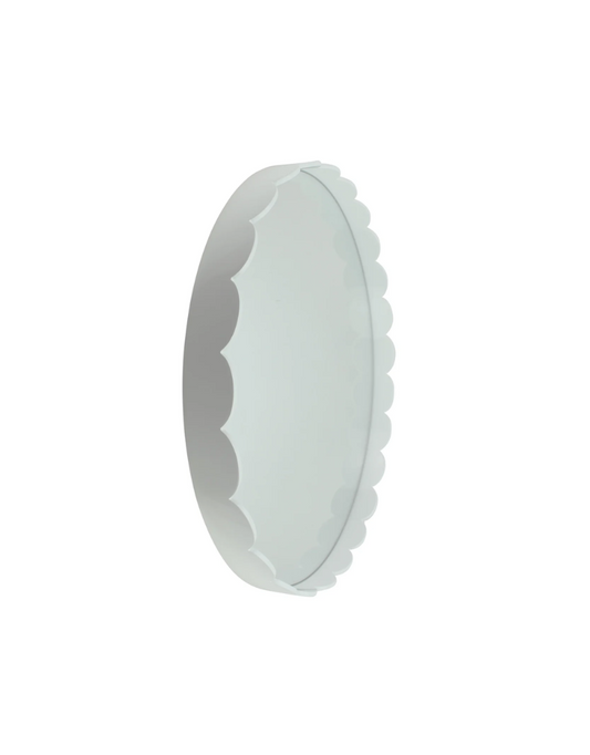20x20 Round Mirror - White