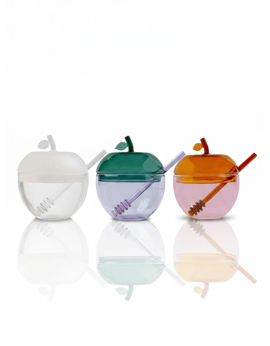 Large Glass Honey Dish