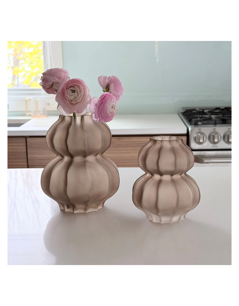 Frosted Brown Double Gourd Vase