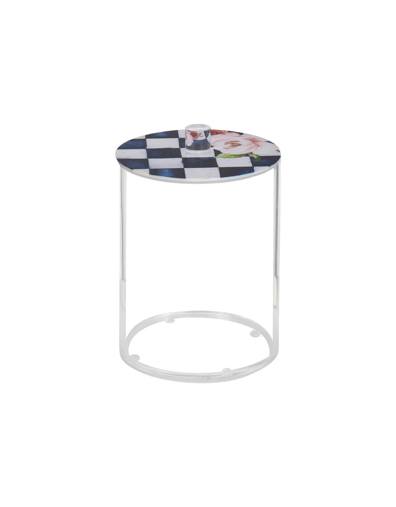 Checkered Lucite Jar