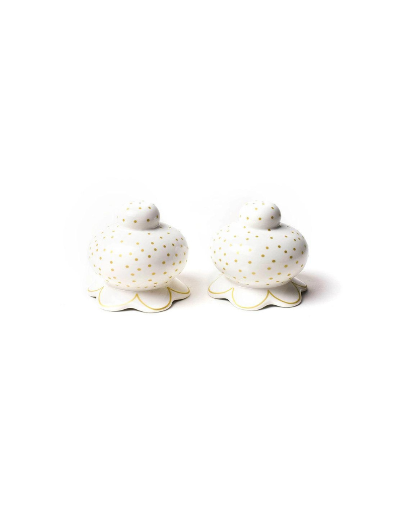 Deco Gold Scallop Salt and Pepper Shaker Set