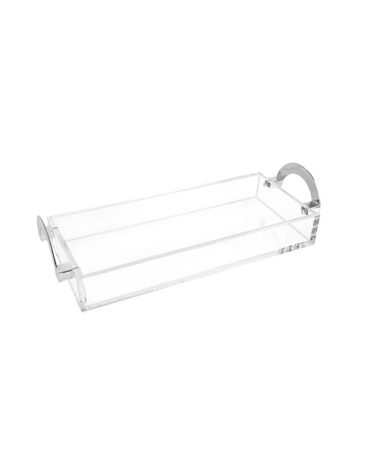 LUX Bread Tray With Silver Handles