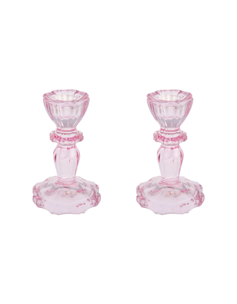 Glass Candlestick Holders