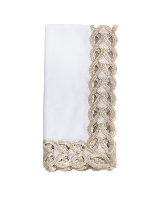 Braided Bliss Border Napkins - Set of 4