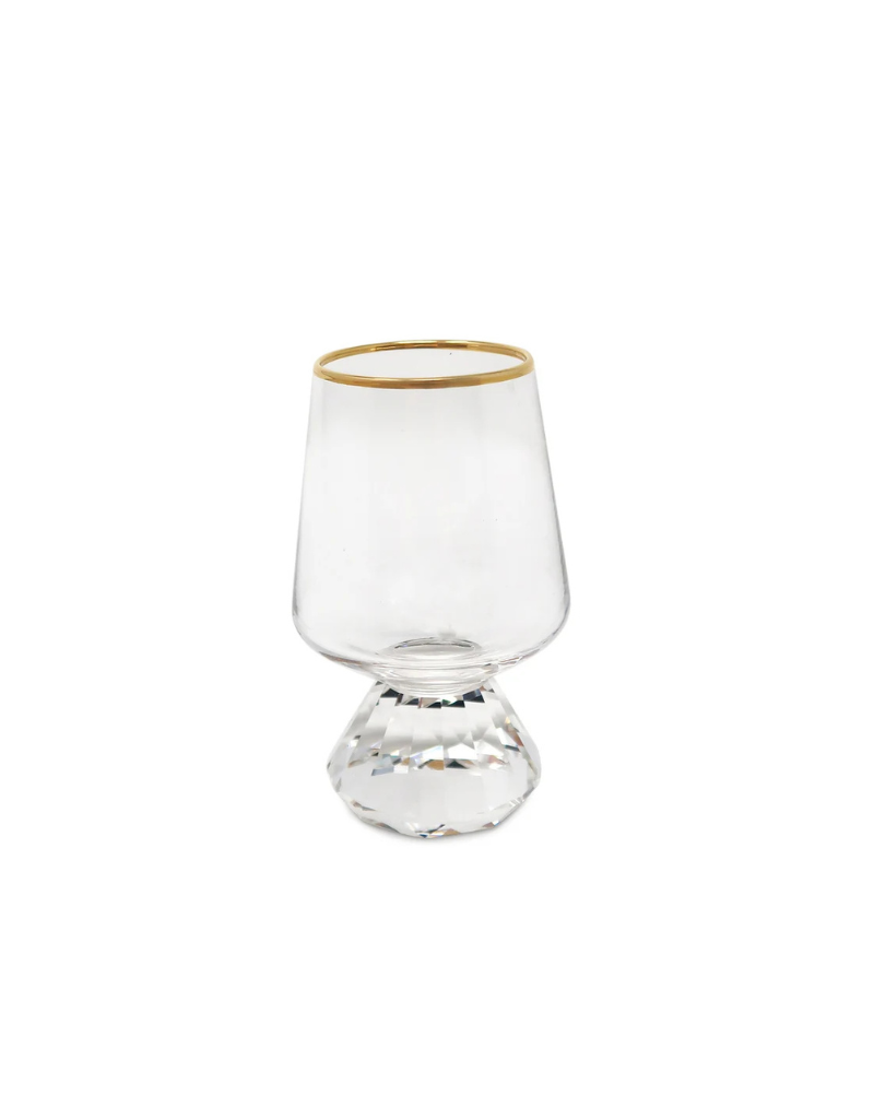 Set of 6 Shot Glasses with Crystal Base