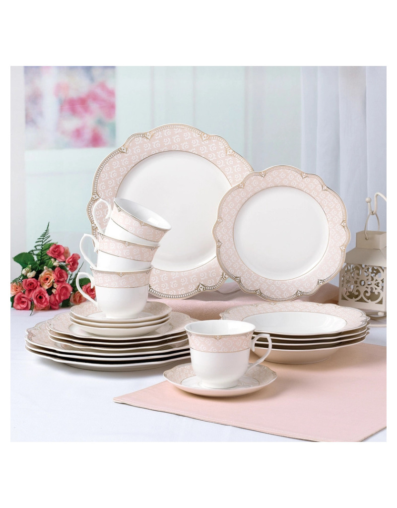 Sandra 20pc Porcelain Dinnerware Set