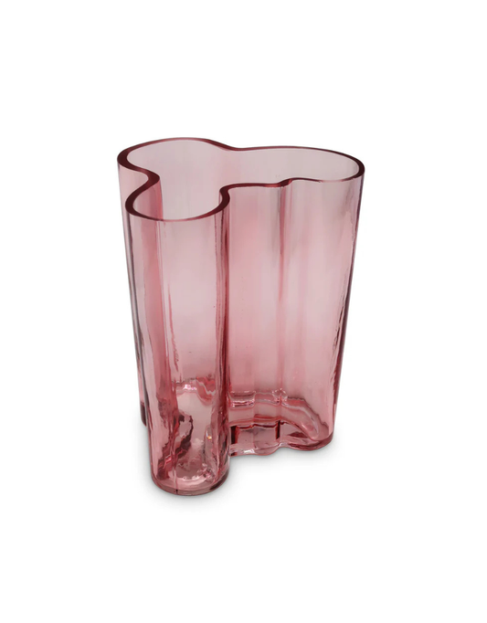 Pink Tinted Curved Vase