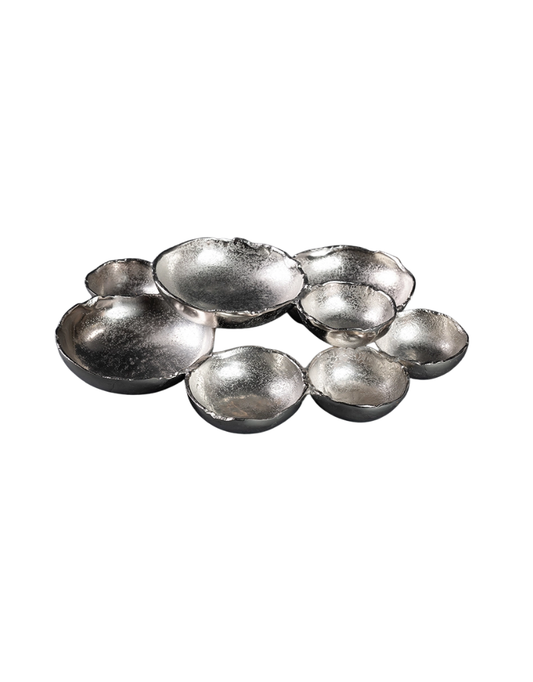 Aluminum Textured 9 - Cluster Bowl