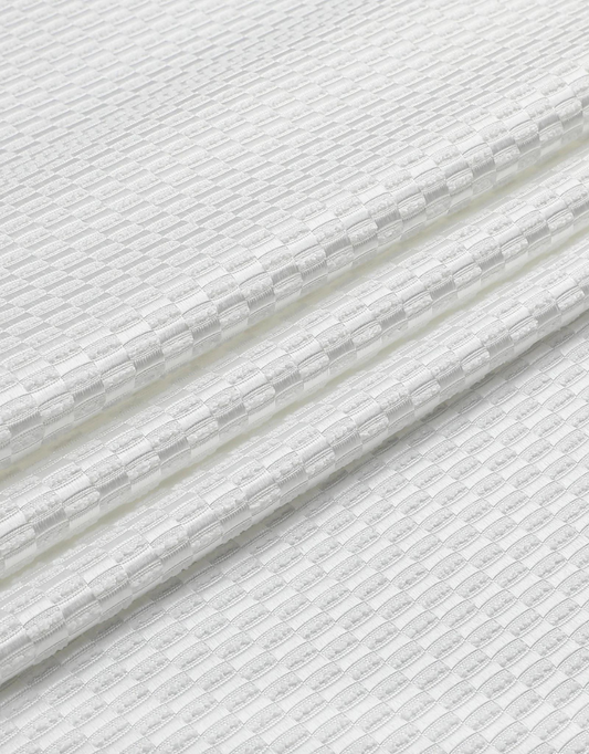 Jacquard Chenille White Tablecloth #1379