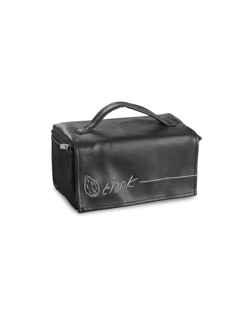 Embroidered Leather Esrog Bag