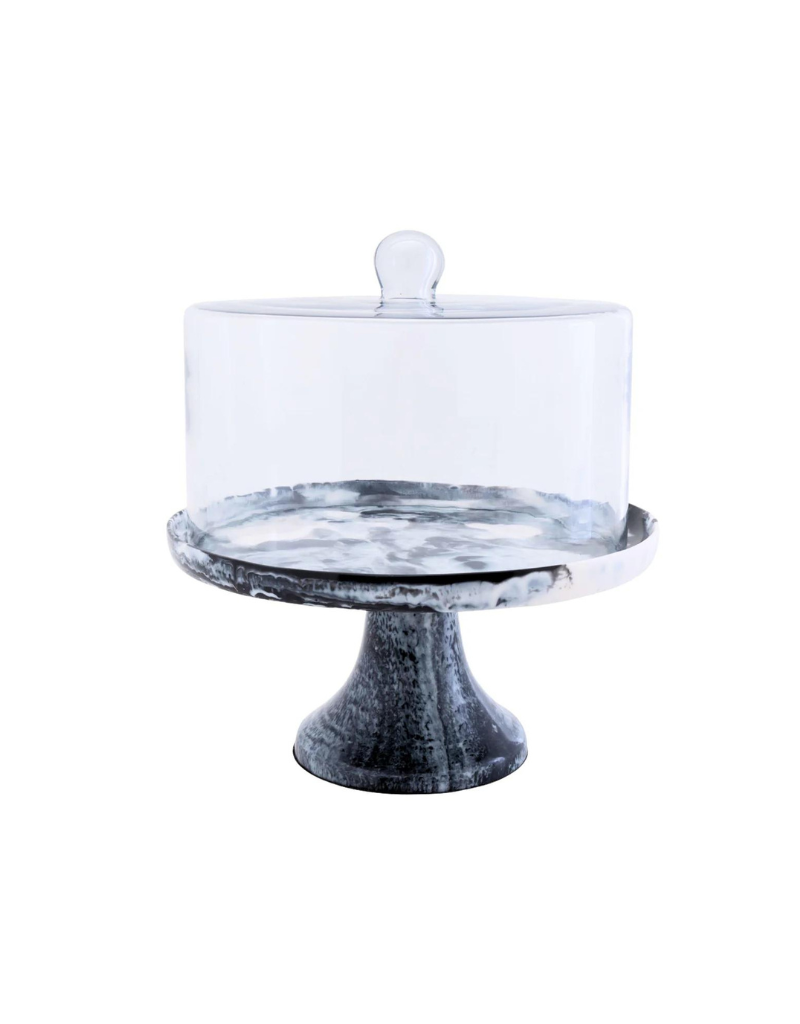 Lucente Resin Cake Stand with Dome