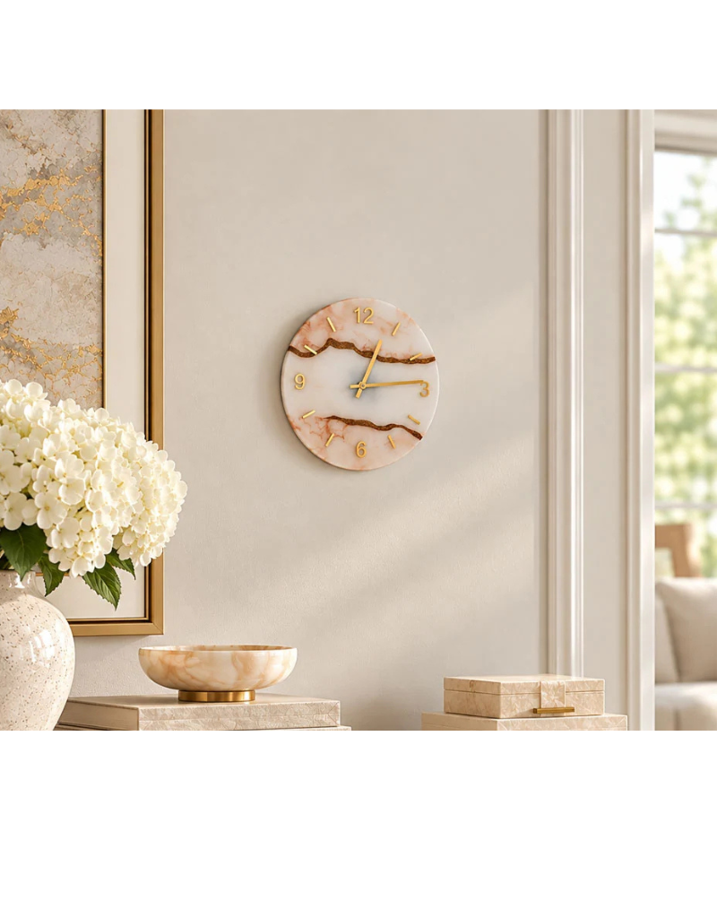 Resin Marble Wall Clock