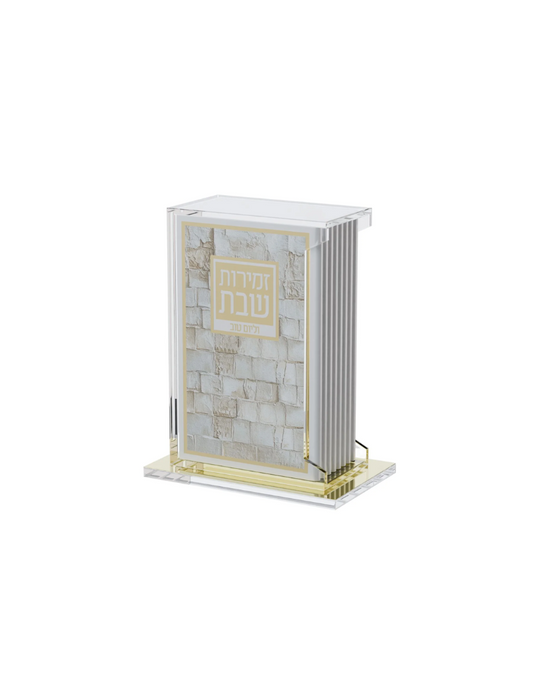 Swivel Leather & Lucite Kotel Zemirot Set