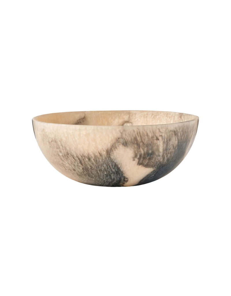 Lucente Resin Matte Limestone Salad Bowl