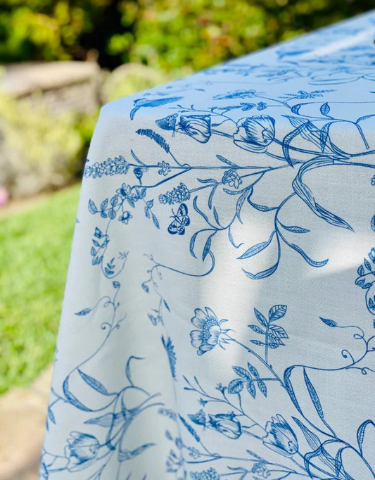 Blue Victorian Spill Proof Tablecloth