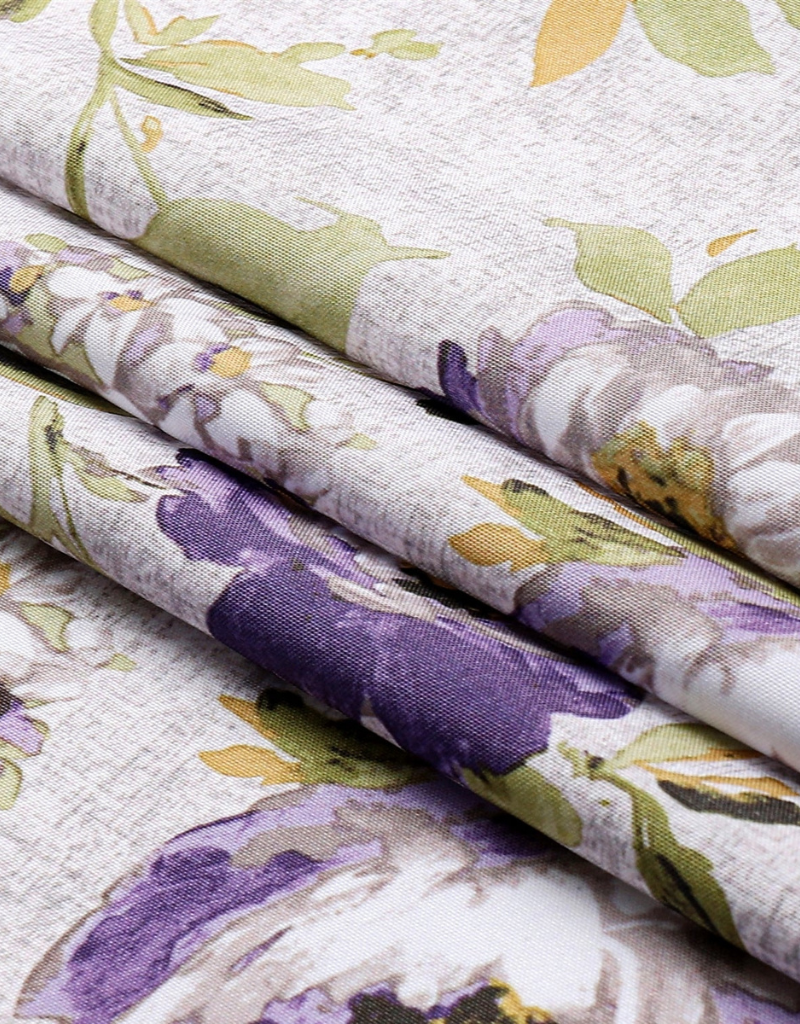 Poly Purple Floral Tablecloth #1502