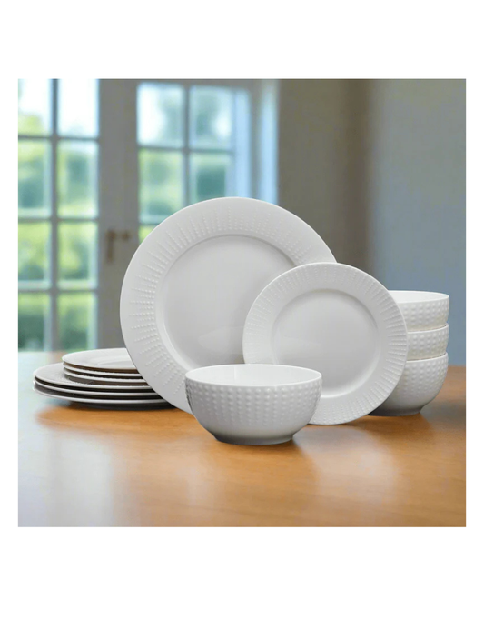 Cassie 12Pc Porcelain Dinnerware Set