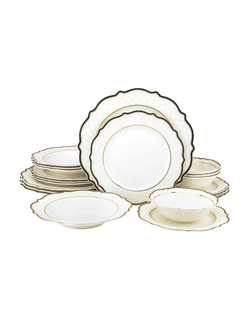 Peak View 20pc Bone China Dinnerware Set