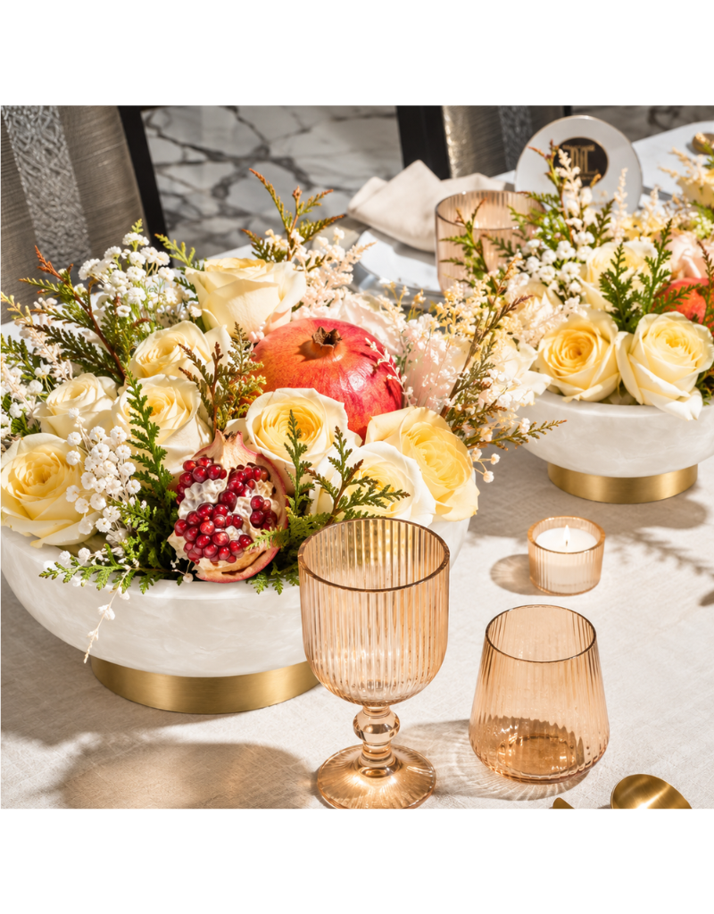 Marble Round Resin Centerpiece Decorative Bowl (options)