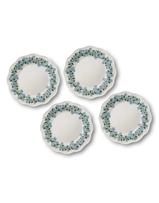 Hydrangea Melamine Dinner Plates (Set of 4)