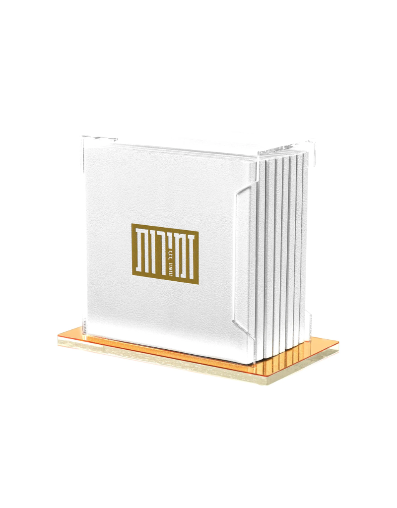 Square Softcover Leather & Lucite Zemiros Bencher Set (Options)
