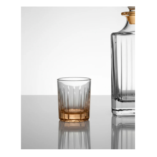 Set of 6 Timeless Shot Glasses Colored Shaded Bottom