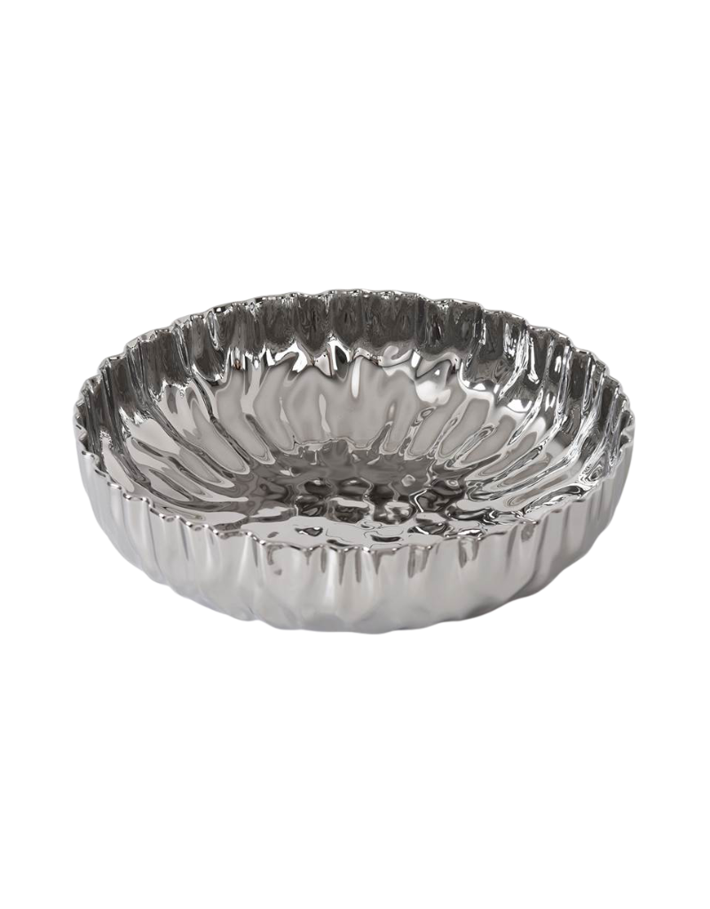Pleated Extra Large Shallow Bowl