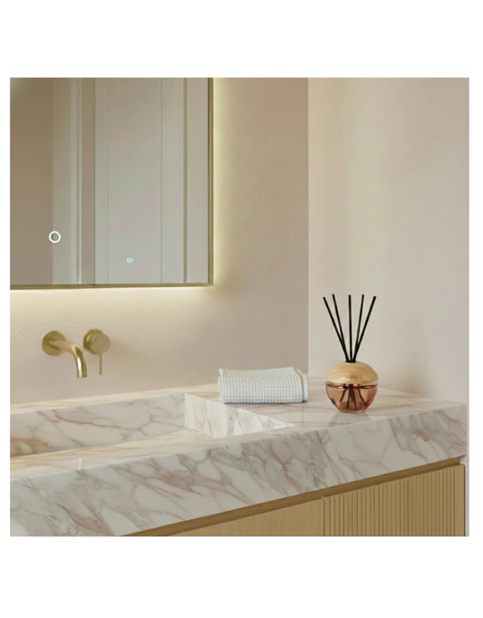 Round Modern Wood Reed Diffuser - Lily of the Valley