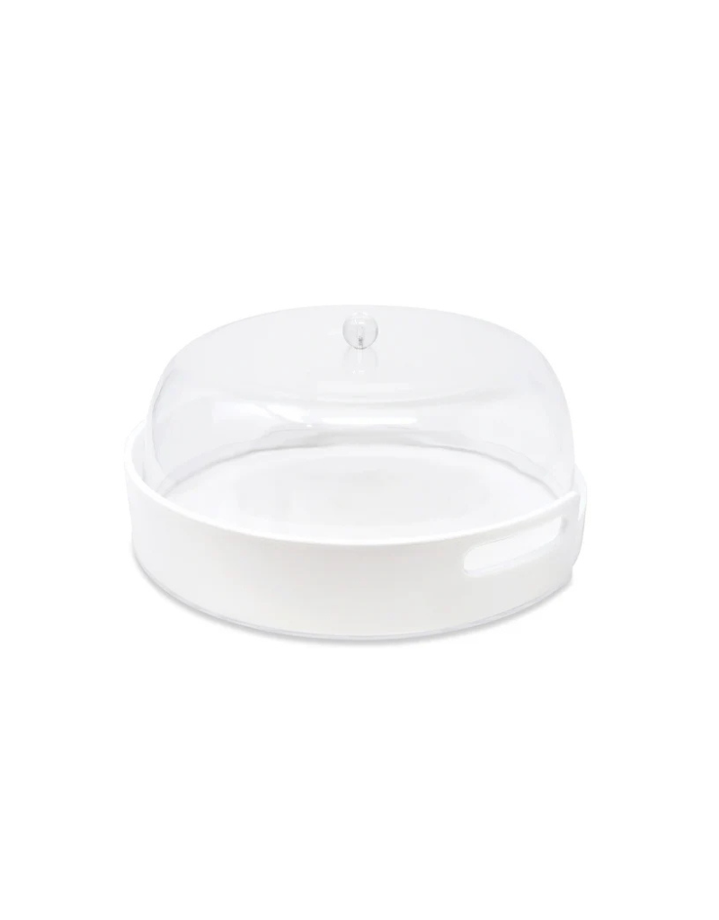 Acrylic Cake Dome with White Base