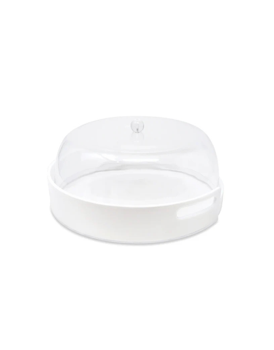Acrylic Cake Dome with White Base