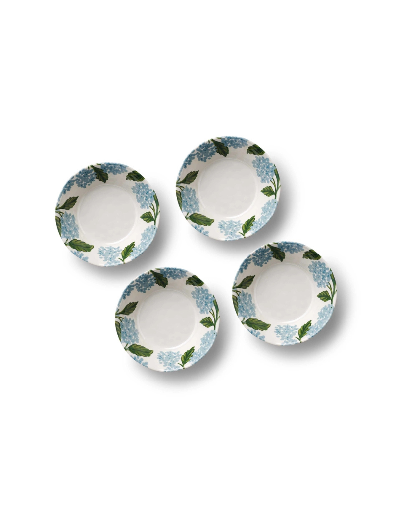 Hydrangea Melamine Bowls (Set of 4)
