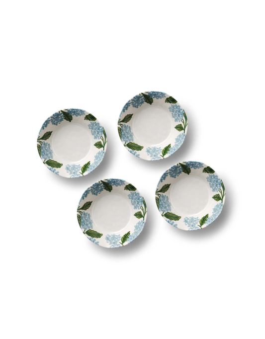 Hydrangea Melamine Bowls (Set of 4)