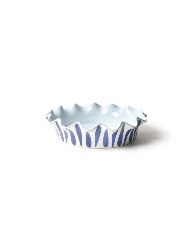 Iris Blue Drop 9" Ruffle Pie Dish