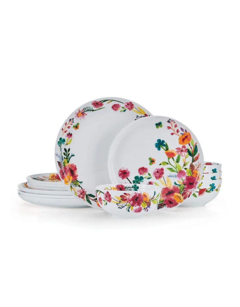 Karina 12pc Bone China Dinnerware Set