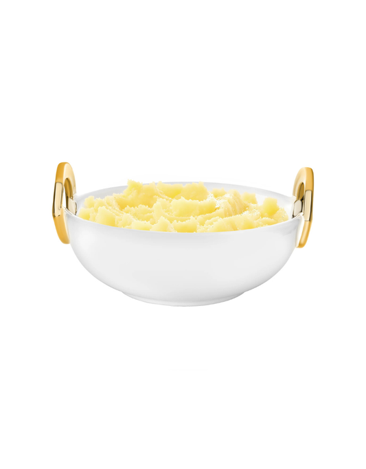 Ceramic Bowl with Gold Loop Handle
