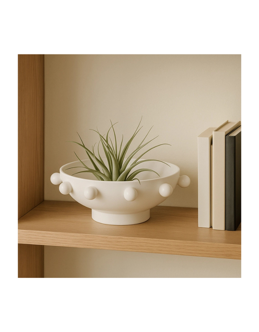 White Decorative Hobnail Bowl