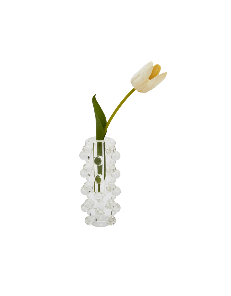 Crystal Glass Scattered Bubbles Vase