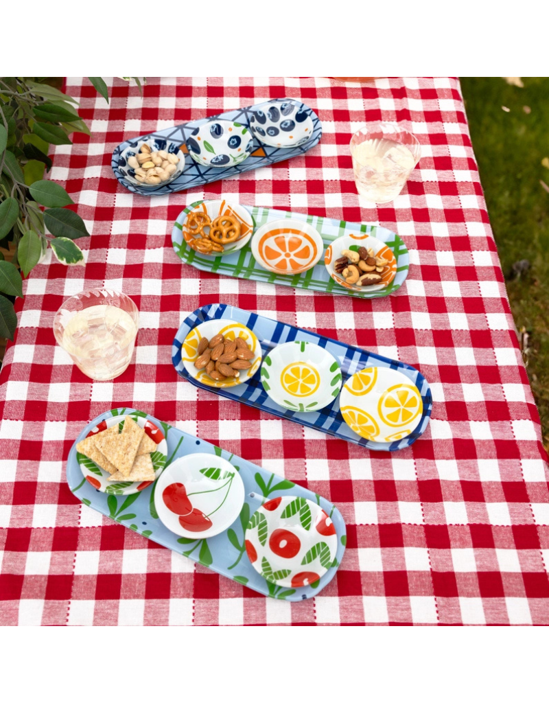 Fruit Glass Serving Tray with Bowls